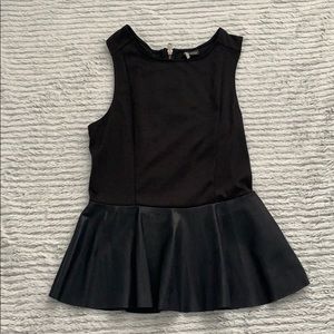 Faux leather mermaid top